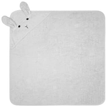 Kindsgut Handtuch mit Kapuze Hasenohren grau
