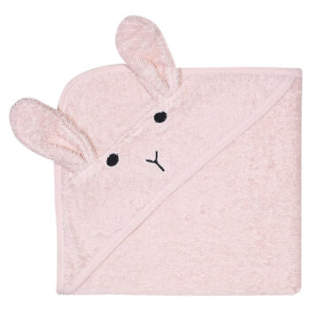 Kindsgut Handtuch mit Kapuze Hasenohren rosa