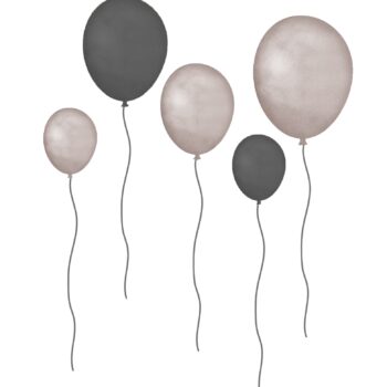 Thats Mine Wandsticker Luftballons grau braun