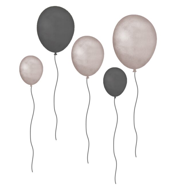 Thats Mine Wandsticker Luftballons grau braun