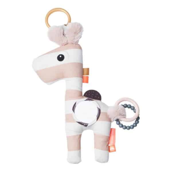 Done by Deer Baby Spielzeug Giraffe rosa weiß gestreift