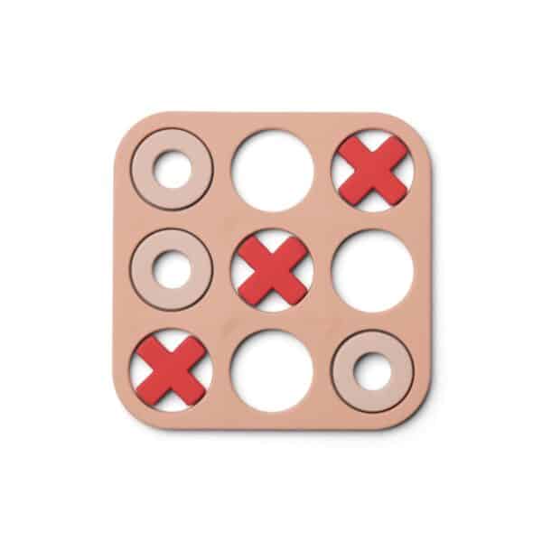 Tic Tac Toe Spiel aus Silikon von Liewood in rosa