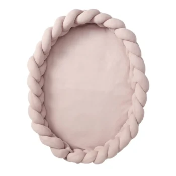 Babynestchen 2in1 geflochten in rosa von Nordic Coast Company