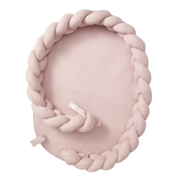 Babynestchen 2in1 geflochten in rosa von Nordic Coast Company
