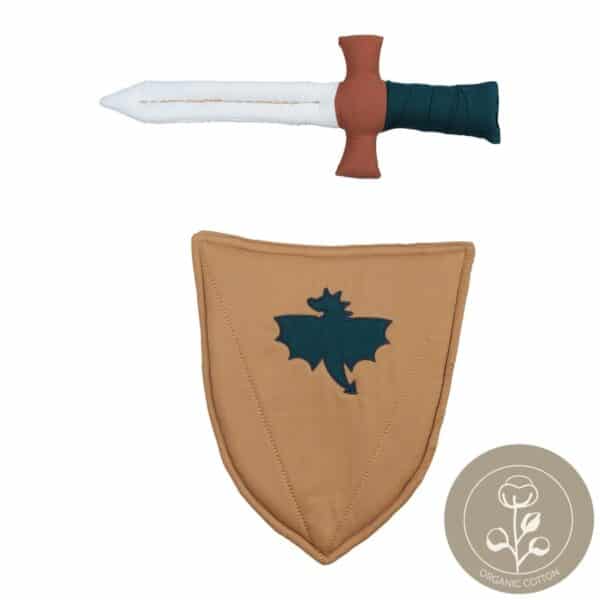 Fablab Ritter Kostüm mit Schwert und Schild