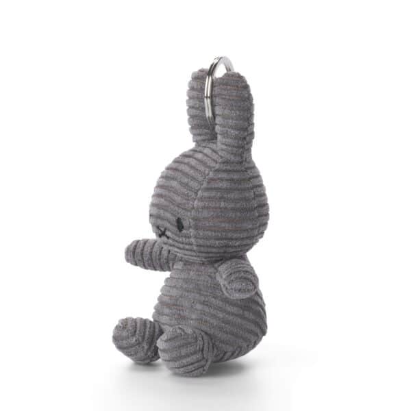 Miffy Hase Plüsch Schlüsselanhänger aus Cord in grau