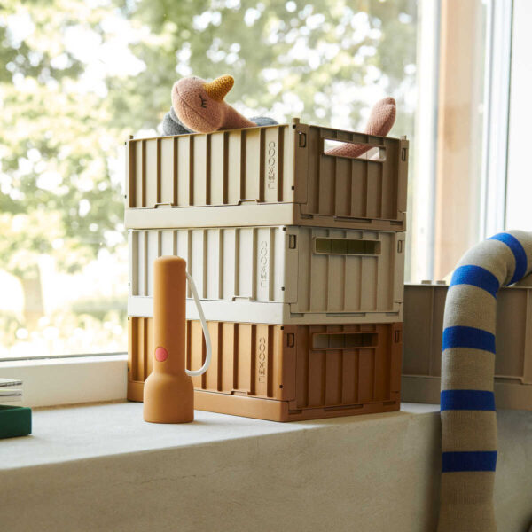 Aufbewahrungsbox Weston 2er Set Medium in golden caramel