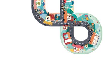 LONDJI Puzzle 'Beep Beep' Straße mit Fahrzeugen ab 3 Jahren