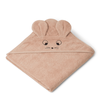 Liewood Handtuch mit Kapuze Maus rosa