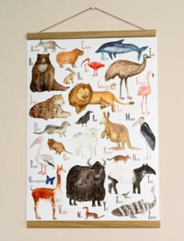 ABC Poster mit Tieren von Hartendief