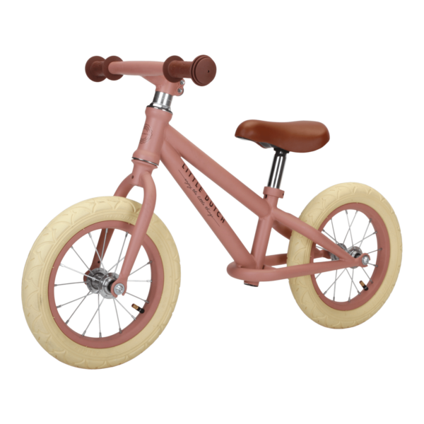 Little Dutch Kinder Laufrad matt pink im Retro Stil