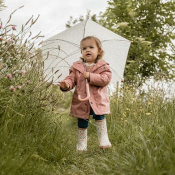 Little Dutch Kinder Regenschirm Flowers & Butterflies in rosa
