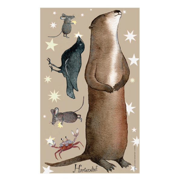 Wandsticker Otter & Freunde von Hartendief