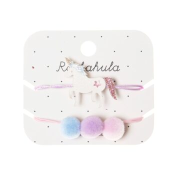 Rockahula Kids Mädchen Armband Set Unicorn mit Glitzer Einhorn und Pompoms