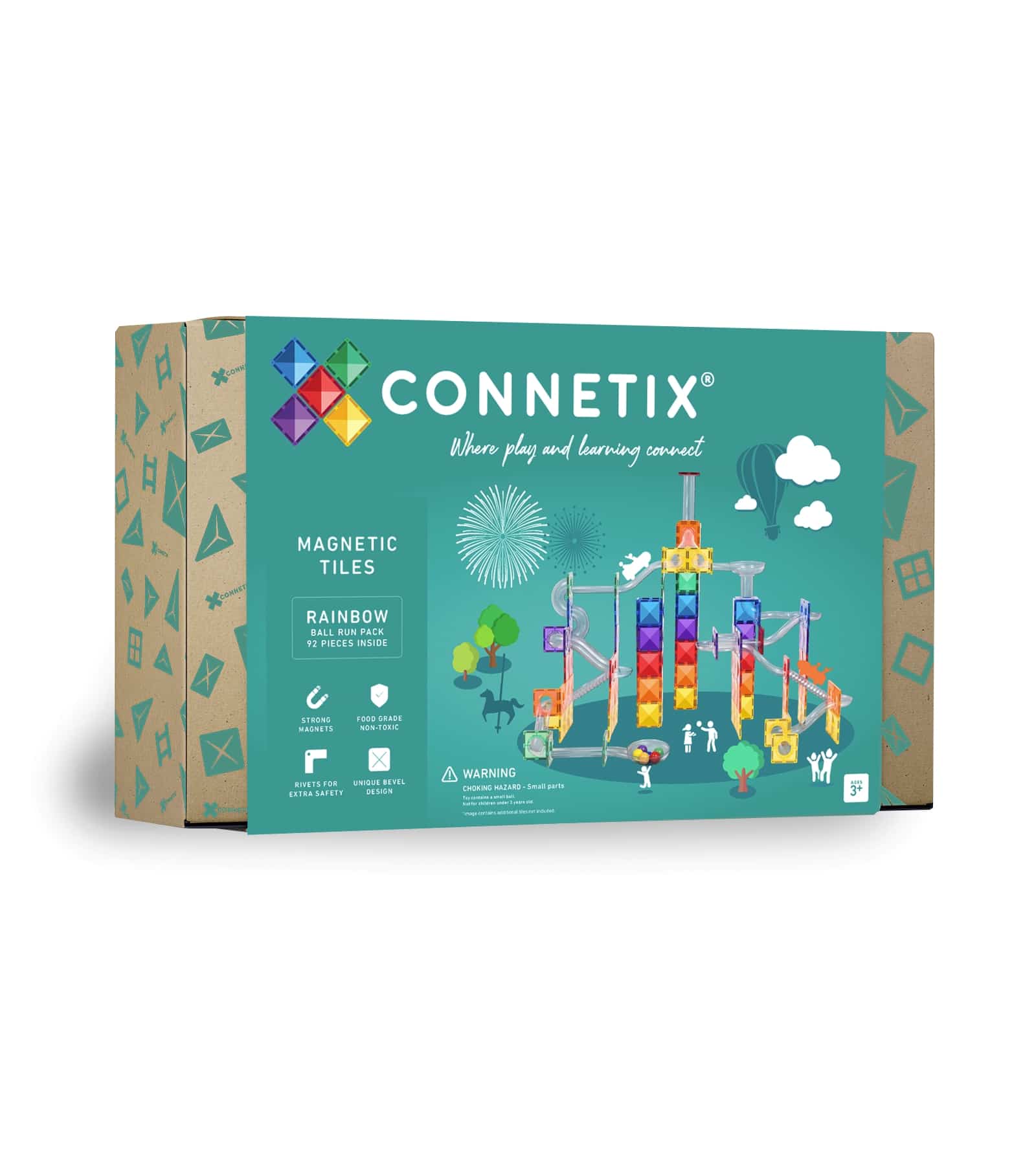 Connetix Magnet Bausteine Kugelbahn Rainbow 92-teilig - Bestseller!