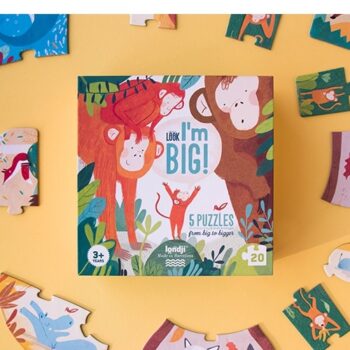 Londji Kinder Puzzle 'Look I'm big' mit Tierkindern