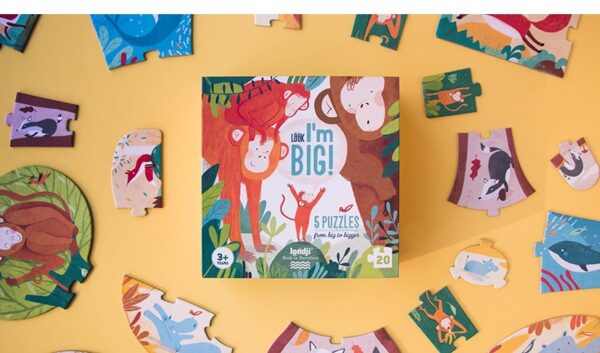Londji Kinder Puzzle 'Look I'm big' mit Tierkindern
