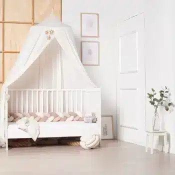 Baby Bettschlange Strick geflochten 200 cm Trio in altrosa, beige und natur von Nordic Coast Company