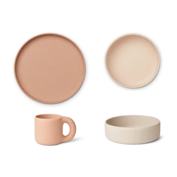 Liewood Kinder Geschirr Set Andie aus Silikon in rosa