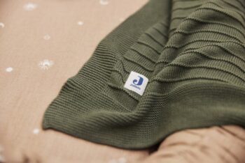 Jollein Babydecke Strick Pure Knit in leaf green aus Bio Baumwolle