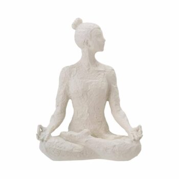 Bloomingville Denkfigur Yoga Adalina aus Polyresin in weiß