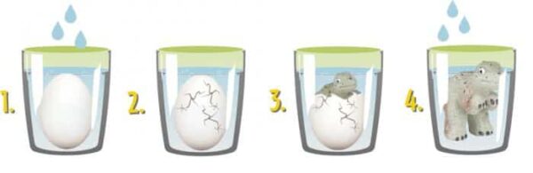 Moses schlüpfendes Dino Ei