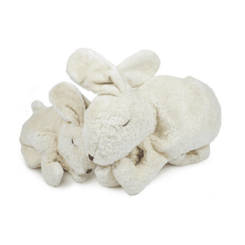 Senger Naturwelt Kuscheltier Hase groß in weiß mit Wärmekissen aus Bio Baumwolle