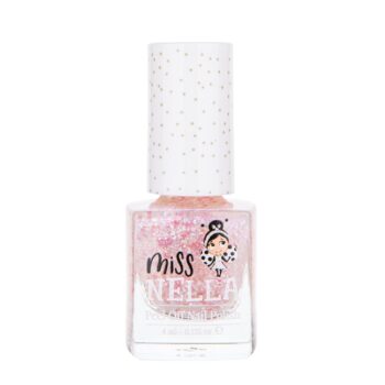 Miss Nella Kinder Nagellack Peel Off Happily Ever After in Rosa transparent mit Glitzer