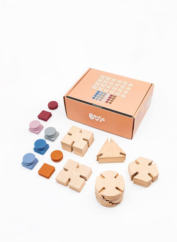 Bavvic Holzbausteine für Kinder Builder Set 48-teilig