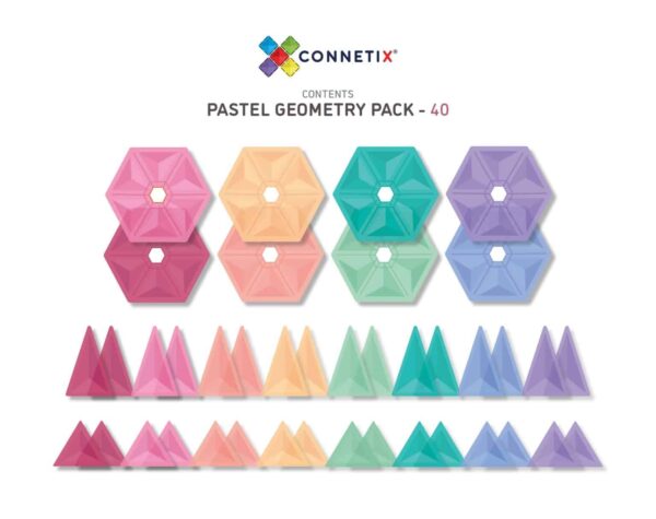 Connetix Geometry Pack 40-teilig pastel