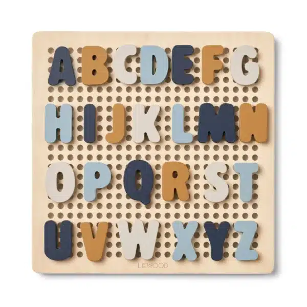 Liewood ABC Puzzle Holzspielzeug Ainsley in sea blue multi mix