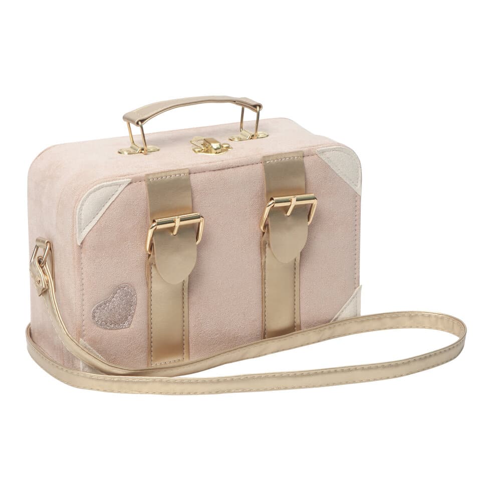Mimi & Lula Tasche Suitcase Koffer in Samt rosa