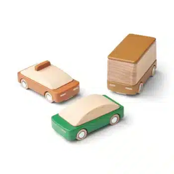 Liewood Holz Spielauto Set Village mit Bus, Taxi und Auto