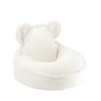Wigiwama Teddy Sitzsack mit Ohren aus Teddystoff in Cream white