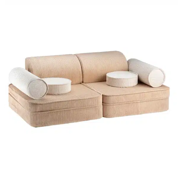 Wigiwamam Spiel Sofa Settee aus Cord in der Farbe Brown Sugar