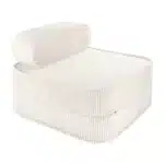 Wigiwama klappbarer Sessel aus Cord in Marshmallow weiß