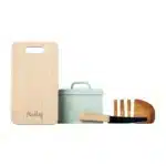 Maileg Mini Brotbox mit Schneidebrett & Messer in Mint – Bild 2