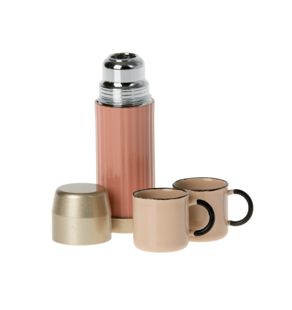 Maileg Mini Thermoskannen Set in Soft Koralle
