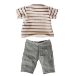 Maileg Hase, Größe 2, Braun - Gestreifte Bluse und Hose 29 cm – Bild 2