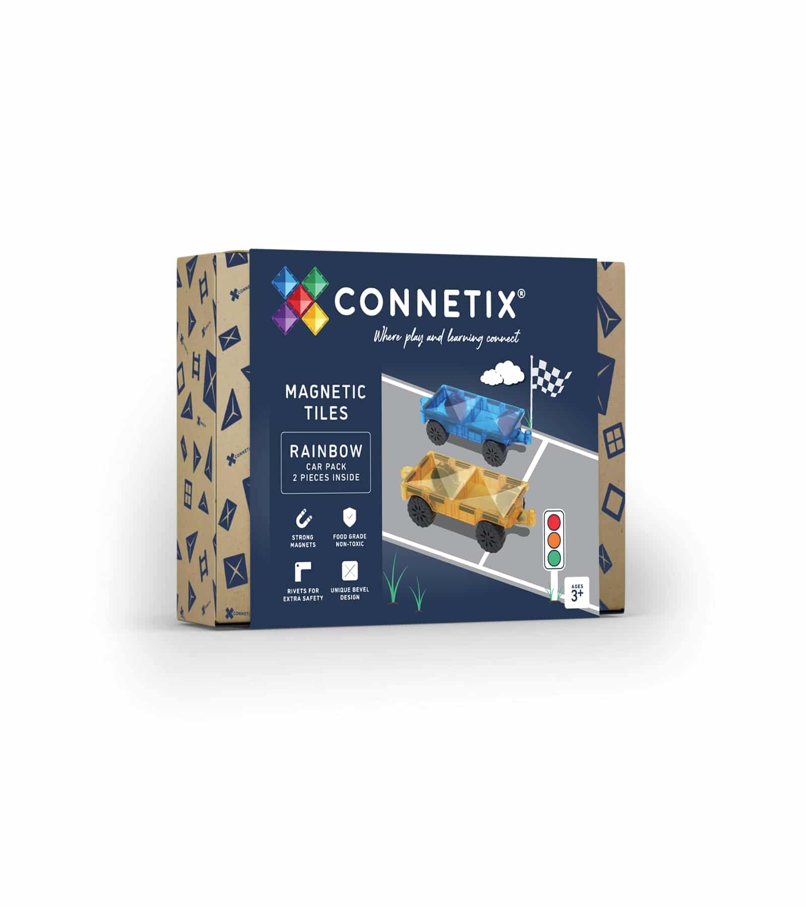 Connetix Magnet Bausteine Rainbow Car Pack 2-teilig