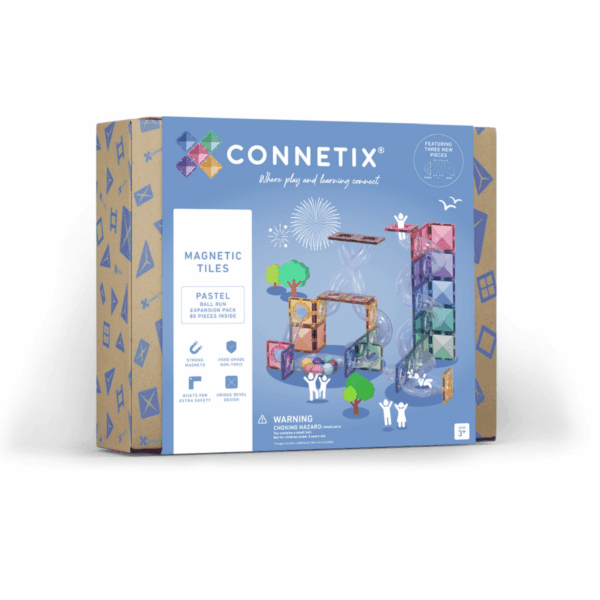 Connetix Magnet Bausteine Kugelbahn Pastel Expansion Pack 80-teilig