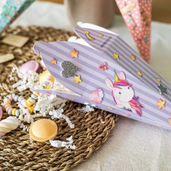 Papierdrachen 3er Set Geschwister Schultüten – Bild 5