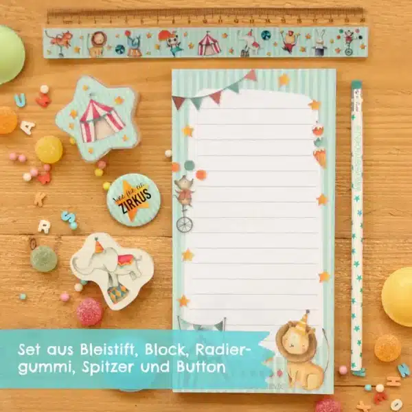 Papierdrachen Schreibset Schule Zirkus
