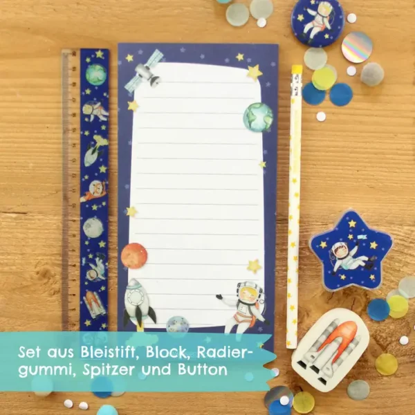 Papierdrachen Schreibset Schule Astronaut