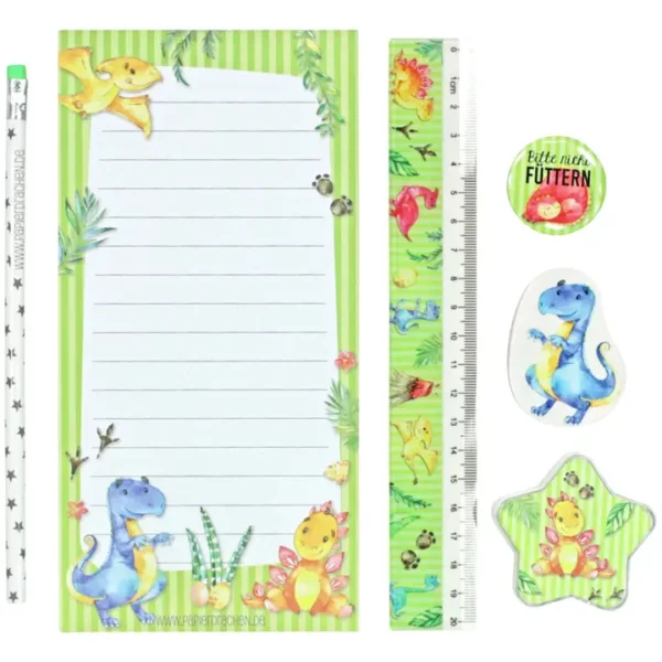 Papierdrachen Schreibset Schule Dino – Bild 3