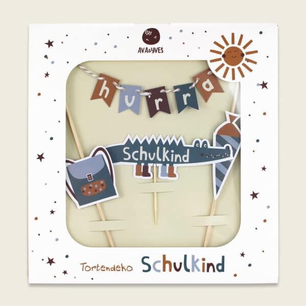 Ava & Yves Cake Topper zur Einschulung - Adventure