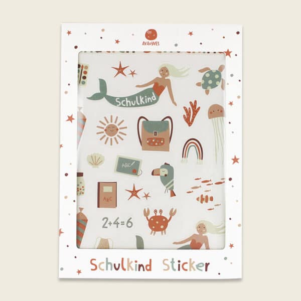 Ava & Yves Sticker Schulkind mit Glitzereffekt - Under The Sea