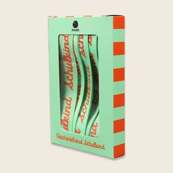 Ava & Yves Geschenkband-Set Schulkind - Mint, Orange – Bild 3