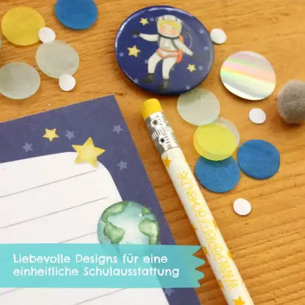 Papierdrachen Schreibset Schule Astronaut – Bild 2