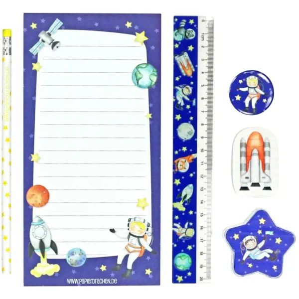 Papierdrachen Schreibset Schule Astronaut – Bild 3
